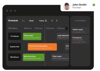 A dedicated program for scheduling on-site HVAC work